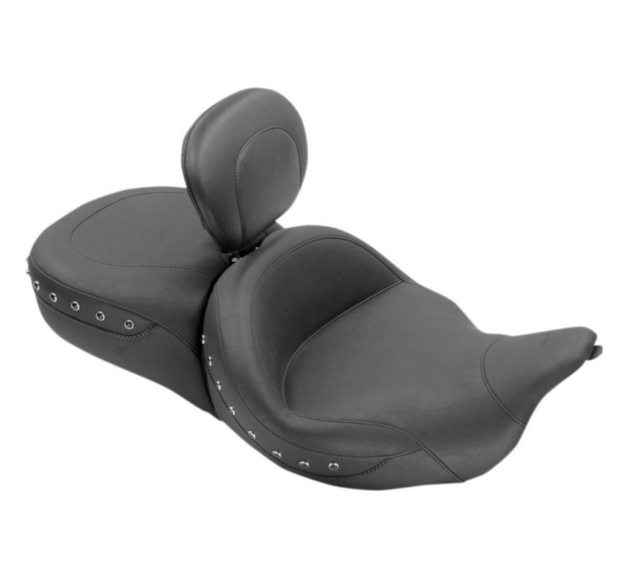 Super Touring 2-Up Seat with Driver Backrest Option Fits: > 08-22 Touring