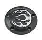 Engine Black 5-hole flame point cover Fits: > 99-17 Twin Cam