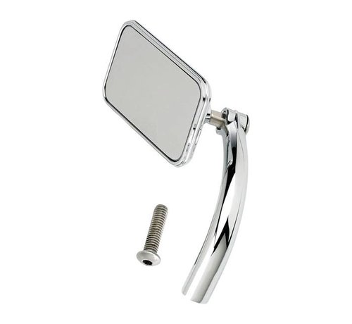 Biltwell stuur Mirror Utility rechthoekig - Chroom of Zwart