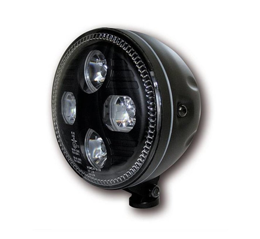 headlight LED black or chrome