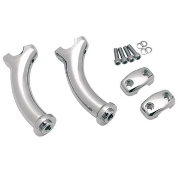 TC-Choppers handlebars risers Deuce 5.5 inch x 2 inch pull back - Chrome