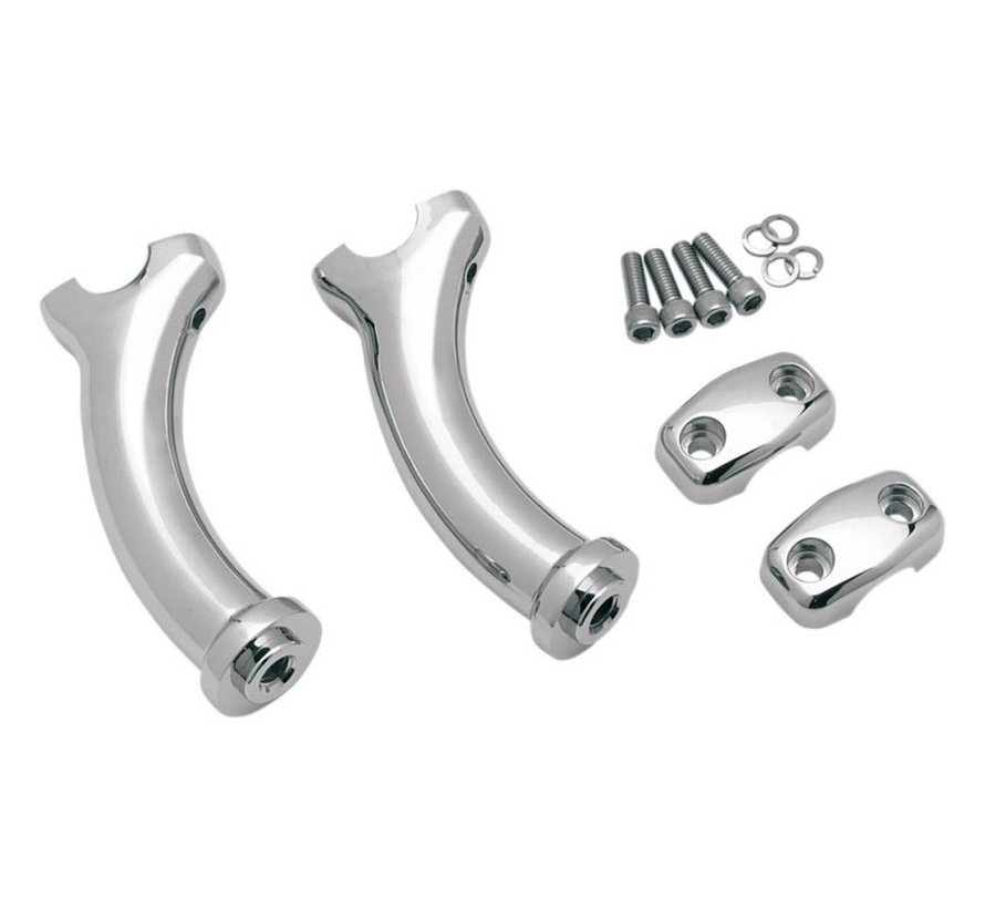 handlebars risers Deuce 5 5 inch x 2 inch pull back - Chrome