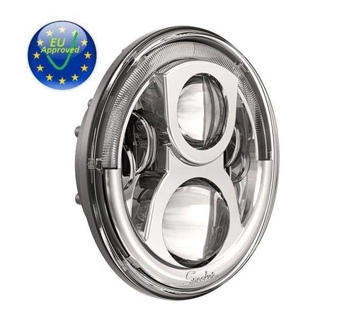 Speaker unité de projecteur LED 7 pouces - Chrome ou Noir