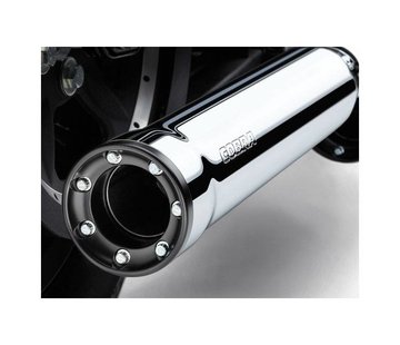 Cobra exhaust RPT slip-ons Mufflers 3 inch Chrome or Black - for 08‑16 FXDF 10‑16 FXDWG