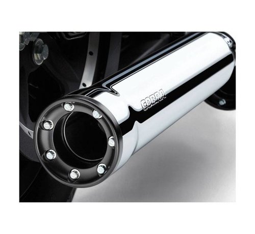 Cobra exhaust RPT Slip-On Mufflers Chrome or Black for 07‑16 FXST/B/C FLSTC FXCW/C