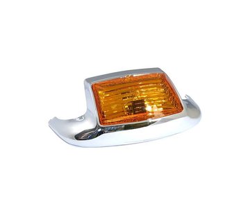 MCS Garde-boue avant chromé ou noir Tip Light Amber Lentille Pour : > 80-99 FL