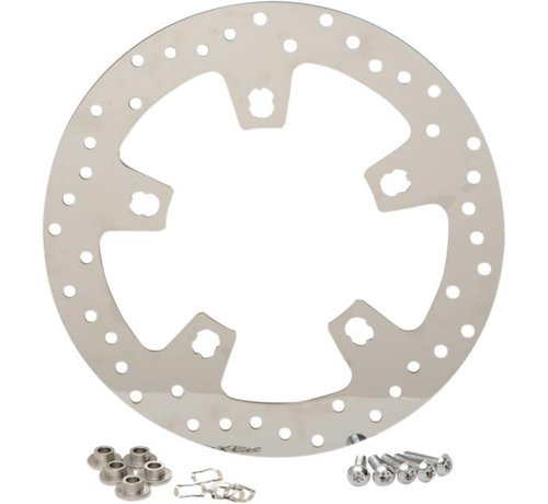 TC-Choppers acero inoxidable pulido perforado rotor del freno - Para 14 - 16 FLHT / FLHX / FL TRX