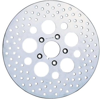 TC-Choppers brake rotor polished stainless steel drilled Rear - for 00-16 Big Twin
