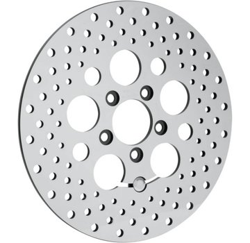 TC-Choppers brake rotor polished stainless steel drilled rear - for 08 - 16 FLHT FLHR FLHX FLTR/X