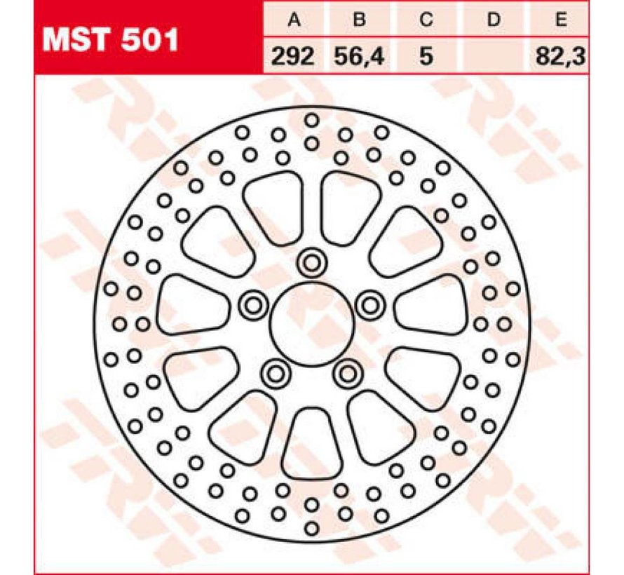 brake rotor multi-spoke rear - 2000-up Sportster XL 00-14 Big Twin