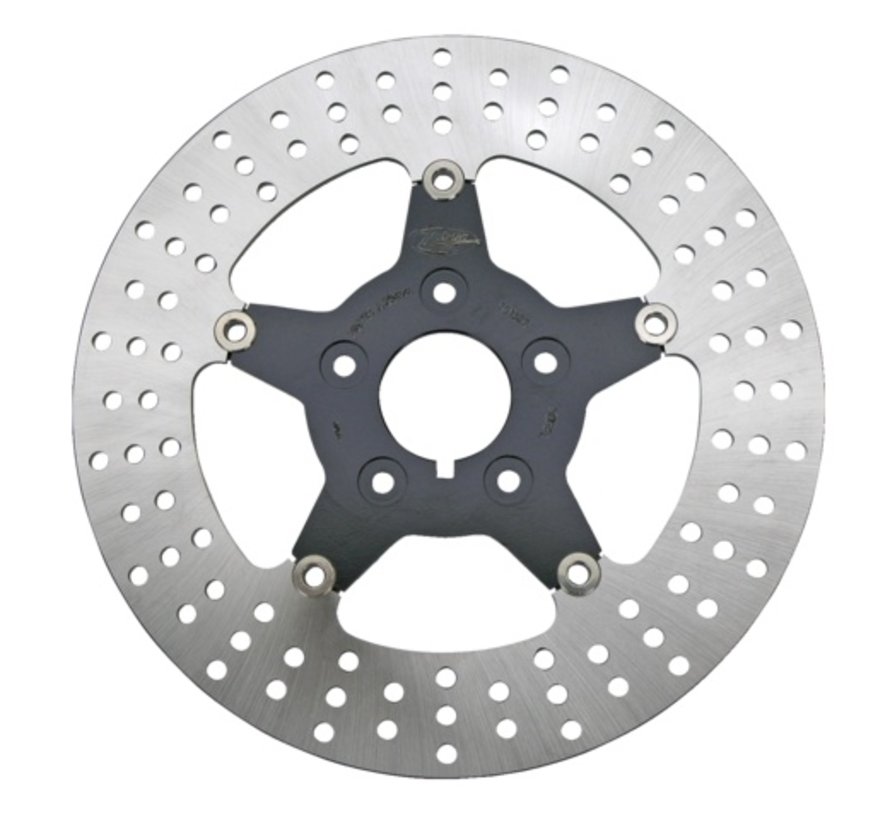 brake rotor Floating disc with black center 5-star Front - Fits:> all Big Twin and Sportster XL 1984-1999