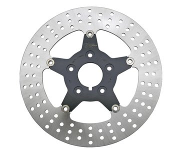 Zodiac brake rotor Floating disc with black center 5-star Front - Fits:> all single & dual disc 2000-2014 Sportster XL 2000-2007 Touring FLH/FLT 2000-2005 Dyna & 2000-up Softail.