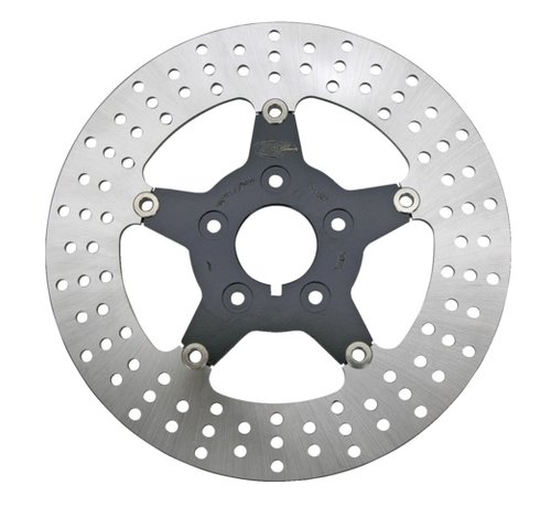 Zodiac brake rotor Floating disc with black center 5-star Front - Fits:> all single & dual disc 2000-2014 Sportster XL 2000-2007 Touring FLH/FLT 2000-2005 Dyna & 2000-up Softail