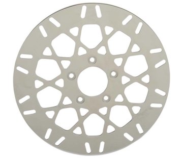 TC-Choppers brake rotor Front Mesh Stainless Steel - Fits:> 08‑16 FLHT FLHR FLHX FLTR H‑D FL trike 14‑16 FLHRC 06‑16 Dyna (With 3 25 inch bolt circle)