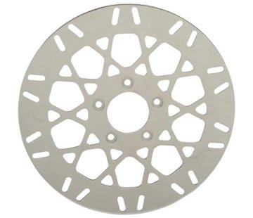 TC-Choppers brake rotor Rear Mesh Stainless Steel - Fits:> 00‑16 H‑D (Except Touring FLH/FLTs/H‑D FL Trike 13‑16 FXSB/SE)