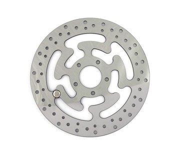 MCS brake rotor rear Wafe Stainless Steel 300mm (11.8inch)- Fits:> touring, 08-21,  FL trike 14‑16 FLHRC