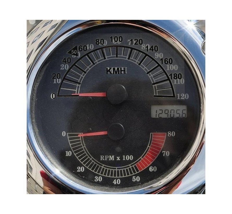 speedo speedometer Recalibration sticker 10 cm Fits: > 1996-2017 HD with 10 cm (3 7/8 inch) diameter speedo