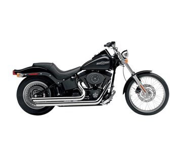 Cobra Speedster barra hacia abajo de escape con PowerPort, Chrome - 86-06 Softail