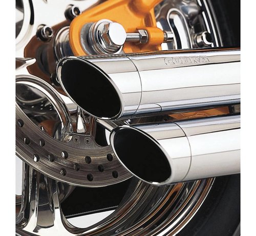 Cobra exhaust Speedster Slash Down Chrome - 91-05 Dyna