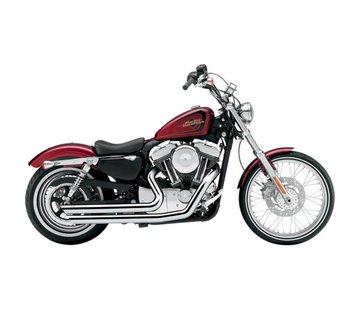 Cobra exhaust Speedster Slash Down with Powerport Chrome 04-06 Sportster XL