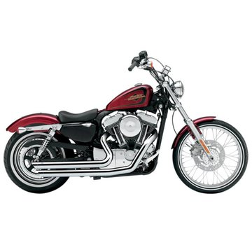 Cobra exhaust Speedster Slash Down with Powerport Chrome 04-06 Sportster XL