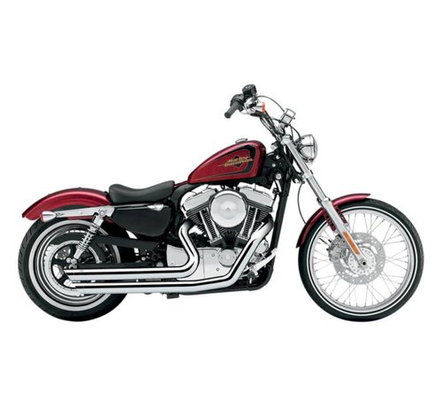 Cobra exhaust Speedster Slash Down with Powerport Chrome 04-06 Sportster XL