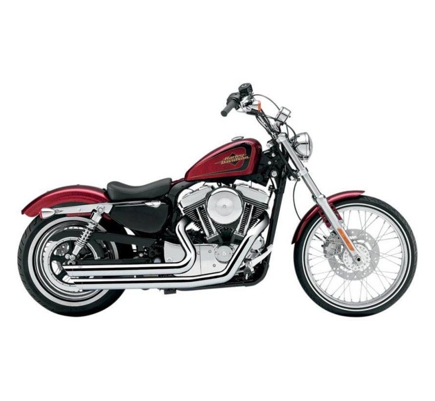 exhaust Speedster Slash Down with Powerport Chrome 04-06 Sportster XL