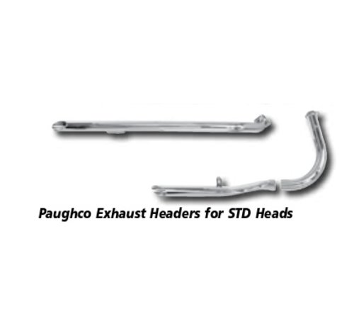 Paughco En-têtes de tuyau d'échappement « S » pour cadre rigide et applications de démarrage Convient à : > 48-65 Panhead 66-84 FL Shovel 71-84 FX Shovel (têtes STD)