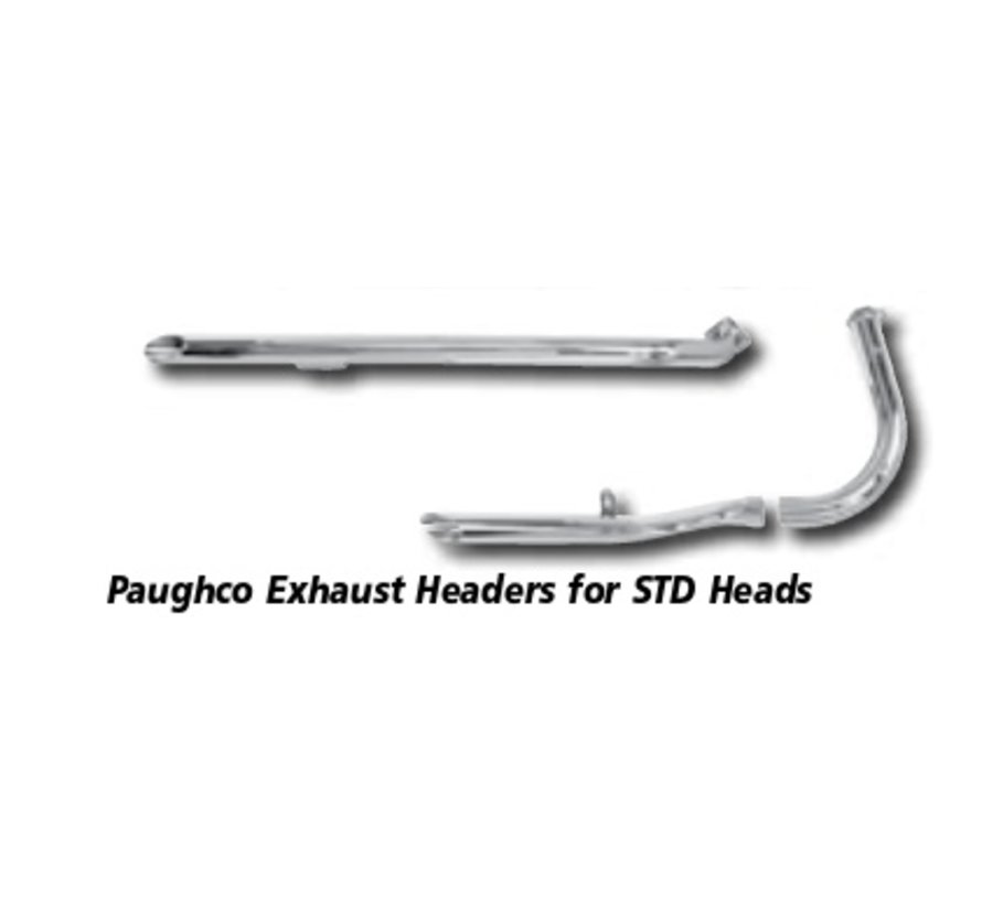 Cabezales de tubo de escape en 'S' marco rígido y aplicaciones de arranque rápido Se adapta a:> 48-65 Panhead 66-84 FL Shovel 71-84 FX Shovel (STD heads)