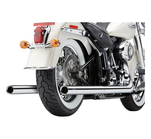 Cobra Das Abgassystem wahr Duals mit fishtails Chrome; 97-06 FLST / FXST