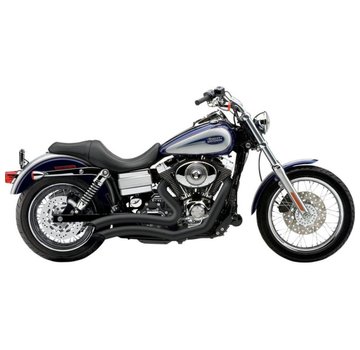 Cobra Sistema de escape Speedster Short Swept negro; Para todos los modelos Dyna 06-11