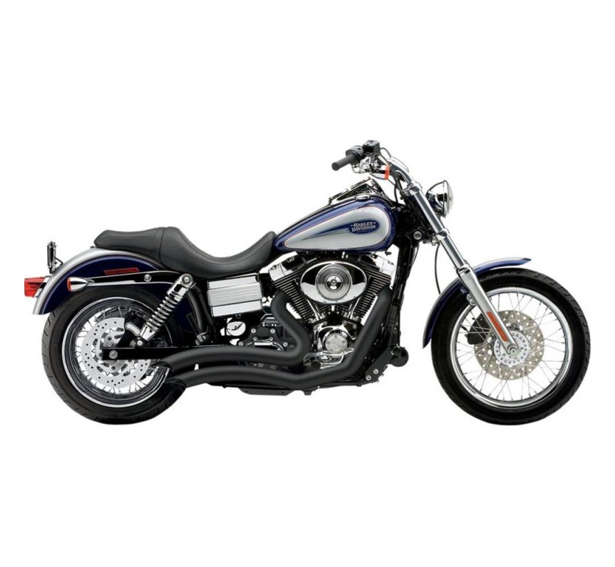 Exhaust system Speedster Short Swept black; For all 06‑11 Dyna models