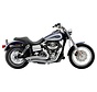 Exhaust system Speedster Short Swept chrome heat shields; For all 12‑16 Dyna models (except FLD)