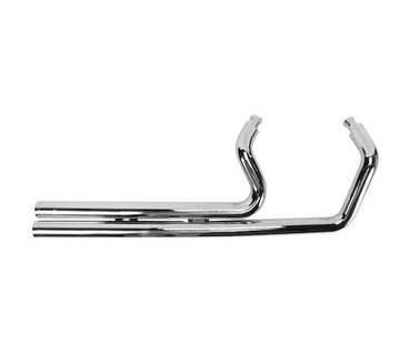 Cobra Exhaust system Speedster Short with Powerport chrome heat shields; For all 13‑16 FXSB/SE models