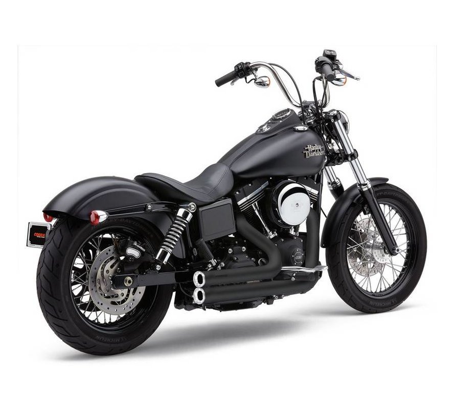 Exhaust Full System Speedster Short RPT Black; For Dyna 06-11 models