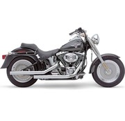 Cobra Système d'échappement Dragster décalé chromé; Pour Softail FLST/FXST 86-06