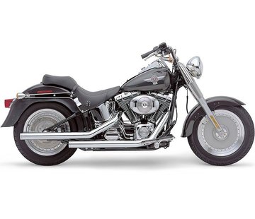 Cobra Auspuffanlage Dragster gestaffelt verchromt; Für Softail FLST/FXST 86-06