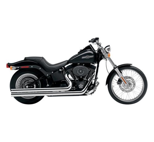 Cobra Système d'échappement Speedster long Chrome boucliers thermiques; Pour Softail 1986-2006