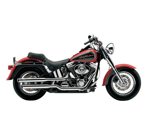 Cobra Harley uitlaat 3 inch slip-on uitlaatdempers chroom; voor 00-06 FLSTF