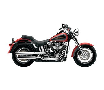 Cobra Harley uitlaat 3 inch slip-on uitlaatdempers chroom; voor 07-16 FLSTF