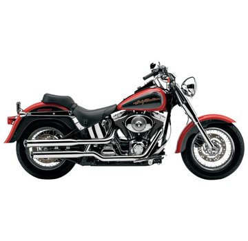 Cobra Harley uitlaat 3 inch slip-on uitlaatdempers chroom; voor 07-16 FLSTF