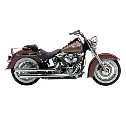 Cobra Harley uitlaat 3 inch slip-on uitlaatdempers chroom; voor 07-16 FLSTN