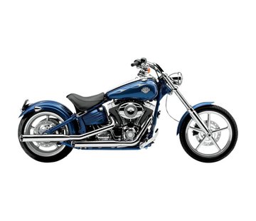 Cobra Harley uitlaat 3 inch slip-on uitlaatdempers chroom; voor 07-11 FXCW Rocker