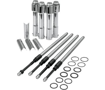 S&S einstellbar quickiee pushrod Kit mit Abdeckungen; für 04 bis 16 Sportster Modelle