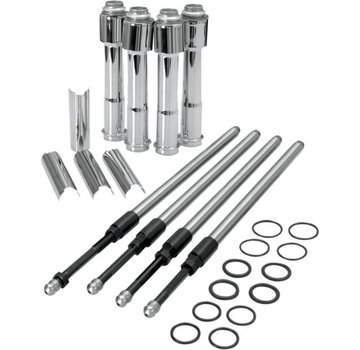 S&S einstellbar quickiee pushrod Kit mit Abdeckungen; für 04 bis 16 Sportster Modelle