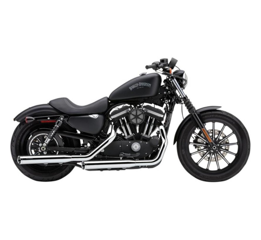 Harley uitlaat 3 inch slip-on uitlaatdempers chroom; voor 14-16 XL Harley Davidson Sportster