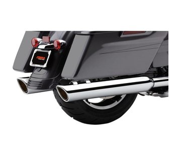 Cobra exhaust Slip-On Twin Mufflers - Chrome for 95-16 FLHT/ FLHR/ FLHX/ FLTR