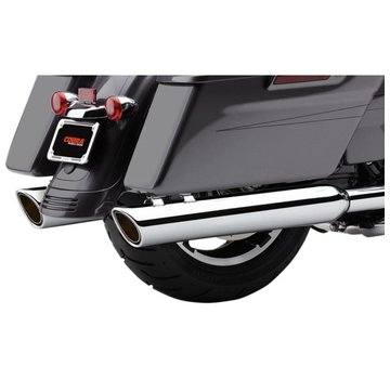 Cobra exhaust Slip-On Twin Mufflers - Chrome for 95-16 FLHT/ FLHR/ FLHX/ FLTR