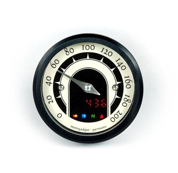 Motogadget Speedo Motoscope kleine 49 mm analoge speedo - Klassiek zwart of gepolijst