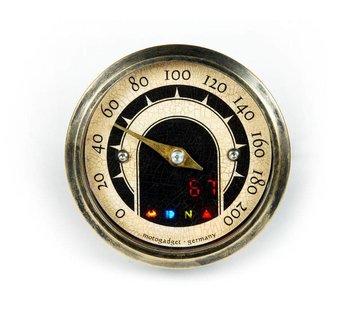 Motogadget Motoscope speedo petit 49mm analogique - lunette en laiton Vintage